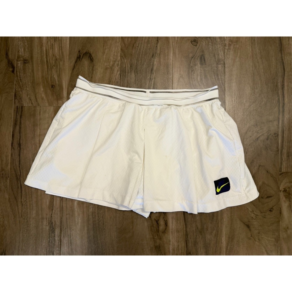 Nike Court Slam Tennis Skorts Skirt Womens XL White Dri-FIT AT5070-100